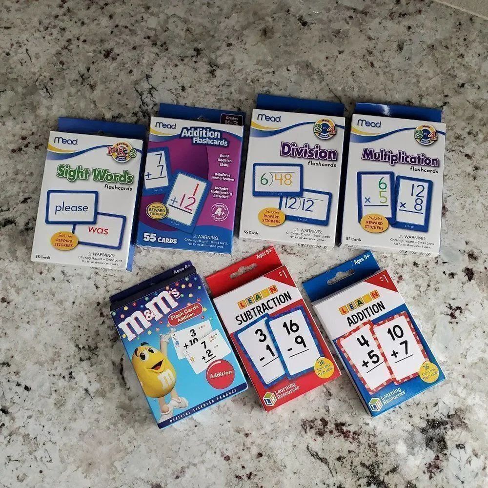 Add, subtract, multiply, divide, words flashcards